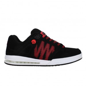 Black / White / Red Men Osiris Pixel Sneakers | OS1695870